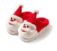 Zapatillas Navideñas para Mujer Invierno de Elementos Navideños Lindos Zapatillas de Estar Suave Pantuflas Navideñas Mujer Antideslizante Hombre Resbalón Caliente