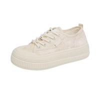 Zapatillas negras de malla para mujer, plataforma de llegada plana, suela suave, a la moda, playa, con estilo, alpargatas para todos los días y verano, beige, 37 EU