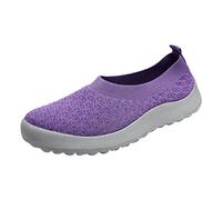 Zapatillas Negras Mujer Cómodos Zapatos Casuales de Las Mujeres Zapatos Deportivos Verano para Mujer,Fondo,Ligeros,Sin Cordones,Color Sólido,Estilo Minimalista,Malla Tejida con Mosca,Transpirables Y