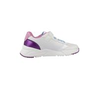 Geox J Loftus Girl A - Zapatillas Deportivas para Mujer, Color Blanco/DK Morado, Talla 27 EU