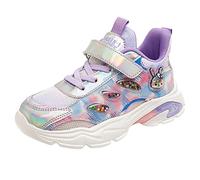 Zapatillas Niña Zapatillas Running Zapatos Colegiales Niña Zapatos Transpirable Calzado Casual Sneakers Cómodos Zapatos Niña Zapatos de Malla Calzado Deportivo Zapatos Colegiales (Purple, 33 Big Kids)
