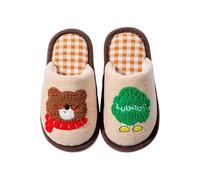 Zapatillas Niño Casa 38 - Pantuflas De Interior Cómodas para Niños con Diseño De Dibujos Animados Cálidas Y Ideales para Estar En Casa O sobre Suelos De Madera (Coffee 29 Little Child)