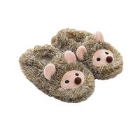 Zapatillas Niño Casa 38 - Pantuflas De Invierno para Niñas Cálidas Y Peludas con Bonito Diseño De Erizo para Interior Y Exterior Cómodas Y Suaves para Niñas Pequeñas (Army Green 31 Little Kids)