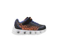 Skechers Boys, Zapatillas Unisex niños, Black Synthetic Blue Orange Trim, 22 EU