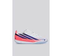 adidas Unisex niños F50 Hyperfast Club Indoor Football Kids Shoes, FTWR White/Solar Purple/Solar Turbo, 30 1/2 EU