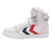 hummel Slimmer Stadil Leather High Jr, Zapatillas Unisex Adulto, Blanco White 9001, 36 EU