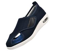 Zapatillas ortoApédicas para diabéticos，Comfort per Diabetici con Chiusura Regolabile a Strappo,Sandali Pantofole Uomo Ortopedica Scarpe Diabetiche.blueㅡ47