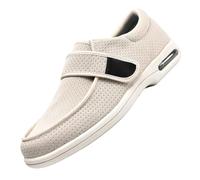Zapatillas ortoApédicas para diabéticos,Larghe per Piedi Gonfi Scarpe da Passeggio Regolabili La Neuropatia Dolorosa dei Degli Anziani.Beige,37