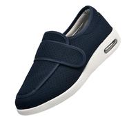 Zapatillas ortoApédicas para diabéticos,Larghe per Piedi Gonfi Scarpe da Passeggio Regolabili La Neuropatia Dolorosa dei Degli Anziani.Blue,37