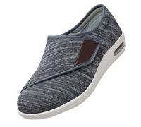 Zapatillas ortoApédicas para diabéticos,Ortopediche Donna per Piedi Gonfi Pantofole Diabetici Regolabili Sollievo Dolore,Scarpe con Chiusura Facile.Dark Gray,39