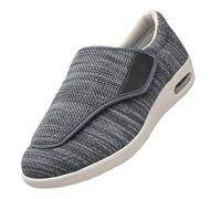 Zapatillas ortoApédicas para diabéticos,Scarpe Uomo Extra Larghe Casual Sneaker per Piedi Sensibili Regolabili con Chiusura a Strappo.Dark Gray,46