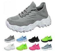 Zapatillas ortopédicas de malla transpirable antideslizante para tenis, caminar, correr, con soporte de arco, suaves y cómodas, gris, 41 EU