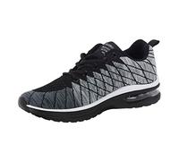 Zapatillas ortopédicas para caminar para hombre, zapatos de correr para hombre, informales, transpirables, de tela de malla, zapatos deportivos cálidos y antideslizantes, Black, 39 1/3 EU