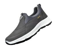 Zapatillas ortopédicas para hombre, extraanchas, antideslizantes, transpirables, ligeras, antideslizantes, resistentes al agua, para senderismo, para correr al aire libre, gris, 43 EU