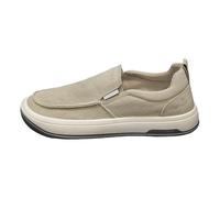 Zapatillas ortopédicas para hombre, sin cordones, de ajuste ancho, informales, con soporte de arco, mocasines transpirables para caminar, ligeras, para verano, gimnasio, campo de golf, botas, B Beige