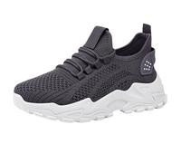 Zapatillas ortopédicas para mujer, con soporte de arco grueso, con cordones, antideslizantes, de malla transpirable, para correr, ligeras, cómodas, deportivas, informales, al aire libre, gris, 37 EU