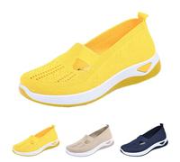 Zapatillas ortopédicas para mujer del Reino Unido, tenis ligeros y antideslizantes, con soporte para la tendinitis de Aquiles, zapatos para caminar, suela suave transpirable, zapatillas de soporte de