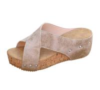 Zapatillas ortopédicas para mujer, pantuflas anchas de verano, antideslizantes, ligeras, para aliviar el dolor, elegantes y antideslizantes, sandalias cómodas, Blanco, 37 EU
