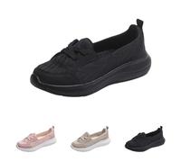 Zapatillas ortopédicas para mujer para fascitis plantar, zapatillas de senderismo para mujer, transpirables, ligeras, antideslizantes, ergonómicas, para correr, zapatillas planas, Negro , 39 EU