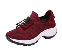 Zapatillas ortopédicas para mujer, tenis y mujer, cómodas, zapatillas de deporte para mujer, zapatillas de tenis cómodas, zapatillas de deporte, zapatillas ortopédicas, Rojo 4, 43 EU