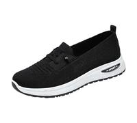 Zapatillas ortopédicas para mujer, transpirables, modernas, de malla tejida, cómodas, mocasines para correr, zapatillas para caminar, zapatillas deportivas con cámara de aire, tenis ligeros y