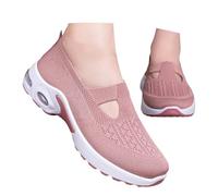 Zapatillas ortopédicas para mujer, verano, ligeras, transpirables, bailarinas, antideslizantes, caminata, sin cordones, zapatillas Chic Fitness Slip on Confort Basquette Flexible, rosa, 40 EU