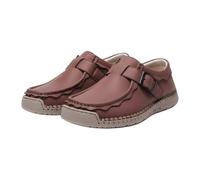 Zapatillas ortopédicas para mujer, zapatos ortopédicos de piel hecha a mano, mocasines flexibles y cómodos, para ponerse, senderismo, ligera, zapatillas de estilo casual, Vino, 36 EU