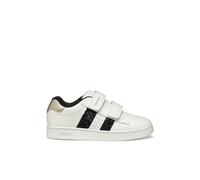 Geox J Eclyper Girl, Zapatillas, Off White Black, 27 EU