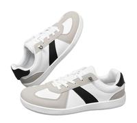 Zapatillas para hombre, talla grande, zapatos bajos efecto piel con cordones, zapatillas planas, punta redonda, inserciones cosidas, cuello textil, suela suave, ocio, caminar, trabajo ligero, exterior