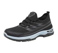 Zapatillas para hombre transpirables: zapatillas deportivas ortopédicas zapatillas de malla mocasines antideslizantes con cordones zapatos ligeros de entrenamiento cómodos informales con cordones para