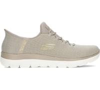 Skechers Hands Free Slip-ins Summits Classy Night, Zapatillas Mujer, Taupe Mesh/Gold Trim, 38 EU