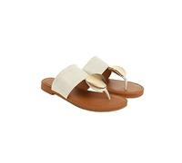 Zapatillas para Mujer Sandalias de Verano de Cuero para Mujer Zapatos Retro Correas Finas Punta Abierta Diapositivas de Playa Planas con Sandalias de Mujer Más Calzado Femenino