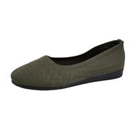 Zapatillas para Mujer Zapatos de Mujer de Punta Estrecha y Profunda, Tacones cuña lanos, Zapatos Cuero sin Cordones, Casuales para Uso Exterior Zapatillas Verano Comodas (37)
