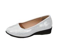 Zapatillas para Mujer Zapatos de Mujer de Punta Estrecha y Profunda, Tacones cuña lanos, Zapatos Cuero sin Cordones, Casuales para Uso Exterior Zapatillas Verano Comodas (43)