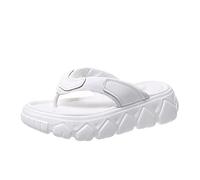 Zapatillas para Mujeres Flip-Flops para Que Las Mujeres usen la Plataforma de la Plataforma de Verano aumenten Las Zapatillas de cómodas Zapatillas de Playa White, 4.5 Reino Unido