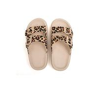 Zapatillas para Mujeres Mujeres de Plataforma Gruesa Slippers Leopard Ladies Summer al Aire Libre Sandalias de Playa Casco Casta Mujeres Menores Toblos de baño de Interior 37-3823.5-24cm