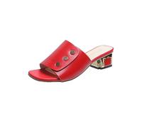 Zapatillas para Mujeres Red Soft Leather Female Flipflop Zapatillas Talones de de Verano Zapatos Tobas para niñas Sandalias cómodas Mujer, 5.5 Reino Unido