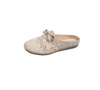 Zapatillas para Mujeres Zapatillas de Medios Paradas Femeninas de Verano para Combatir Malla Externa Maldita de Lino sin desliz