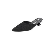 Zapatillas para Mujeres Zapatillas Puntiagudas de Tacones Puntiagudos de Verano Sandalias de Maldita con Mesh elástica Slingback Transpirable toboganes Poco Profundos shoesschwarz, 6.5 Reino Unido