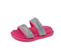 Zapatillas para Mujeres Zapatos de Mujeres de Verano Zapatos Planos de Diamantes de imitación de crímenes Negros/Blancos Sandalias Suaves de Plataforma Suave y có, 3.5 Reino Unido