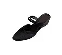 Zapatillas para Mujeres Zapatos Puntiagudos de Mujer Sandalias Sandalias Casuales Gruesas Solas 5.5 Reino Unido