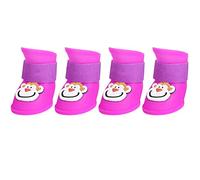 Zapatillas para, Zapatos Casuales de Mascota, 4 Piezas, Talla M, Suela Antideslizante y Diseño de Mono - Protección para Patas, Transpirables y Cómodos para Cachorros (Metro)
