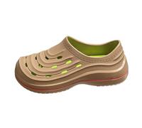 Zapatillas Piscina Hombre Zapatos Profesionales de Chef para Trabajo con Antideslizante y Transpirable Comodidad Duradera (Khaki, 40)