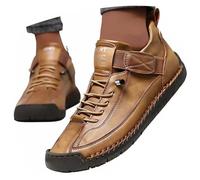 Zapatillas planas para mujer, de piel sintética, ortopédicas, cómodas, antideslizantes, impermeables, para caminar, manos libres, para exteriores, estilo retro, casual, ligero, sin cordones, para uso