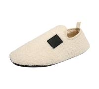 Zapatillas planas para mujer talla 8 cómodas zapatillas de invierno de algodón para hombres y mujeres, color liso, zapatillas de interior de algodón de fondo suave con zapatillas Botas cortas Negro