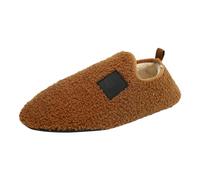 Zapatillas planas para mujer talla 8 cómodas zapatillas de invierno de algodón para hombres y mujeres, color liso, zapatillas de interior de algodón de fondo suave con zapatillas Botas cortas Negro