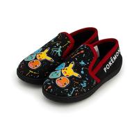 Zapatillas Pokémon para niños - Zapatillas de casa con diseño de Pikachu - Calzado interior para niños con suela antideslizante - Tallas del Reino Unido 9 a 3, Black, 33 EU