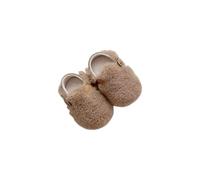 Zapatillas polares cálidas y cómodas para bebé niña y niño, beige, 6-9 mois
