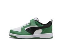 Puma - Puma Rebound V6 LO AC+ PS, Zapatillas Unisexo, Puma White-Puma Black-Archive Green,