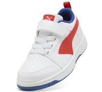 Zapatillas PUMA Rebound V6 Lo para niños, Calzado, Blanco/Fierce Rojo/Clyde Royal, 34.5 34.5